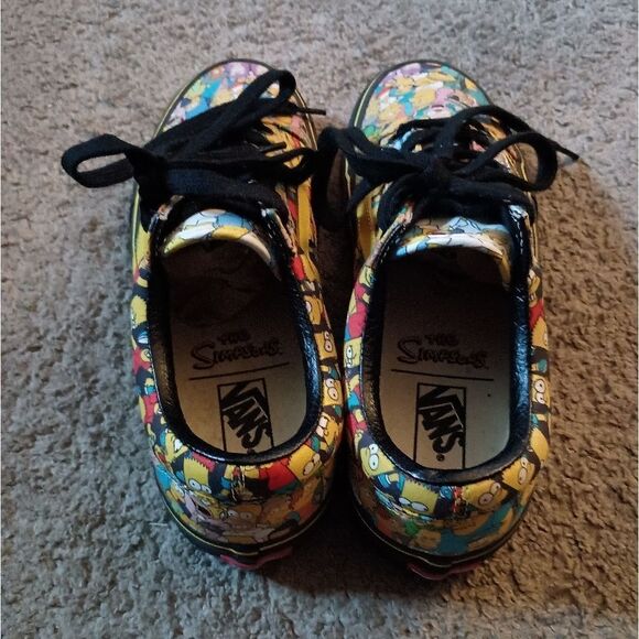 Rare Vans Simpsons Off the Wall Springfield Community  Sneakers HTF WMN 9 MN 7.5 - Picture 6 of 7